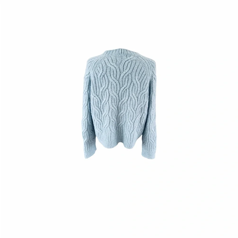 Vince Light Blue Cable Knit Sweater - Picture 3 of 5